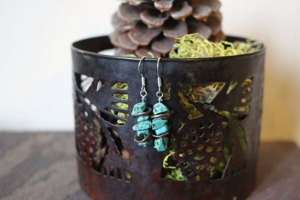 Turquoise & Copper Earrings