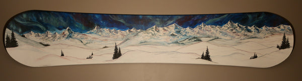 "Northern Lights" Painted Snowboard (Custom Order)