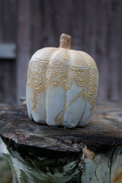 Fall Ceramic Pumpkin Decoration